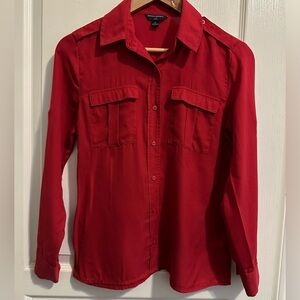 Banana Republic Vibrant Red Blouse